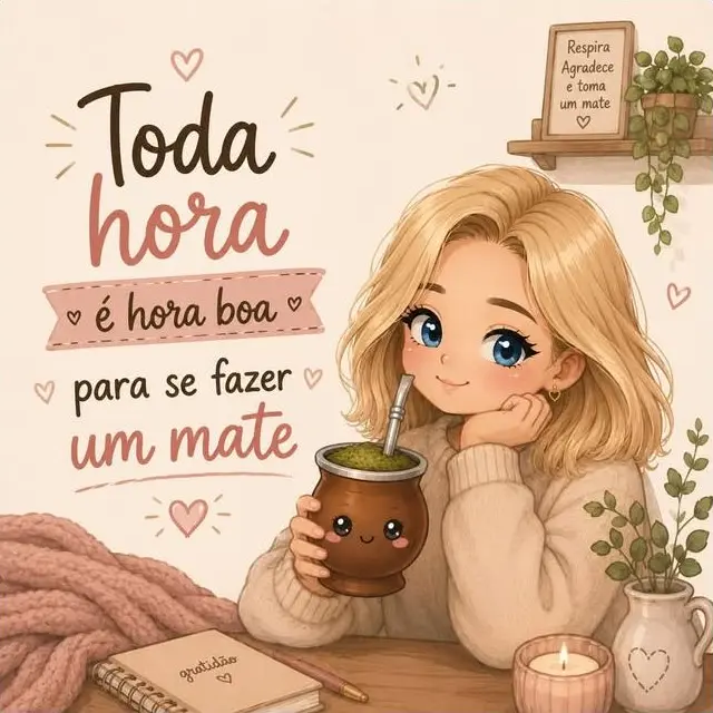 Arte sobre o momento do chimarrão